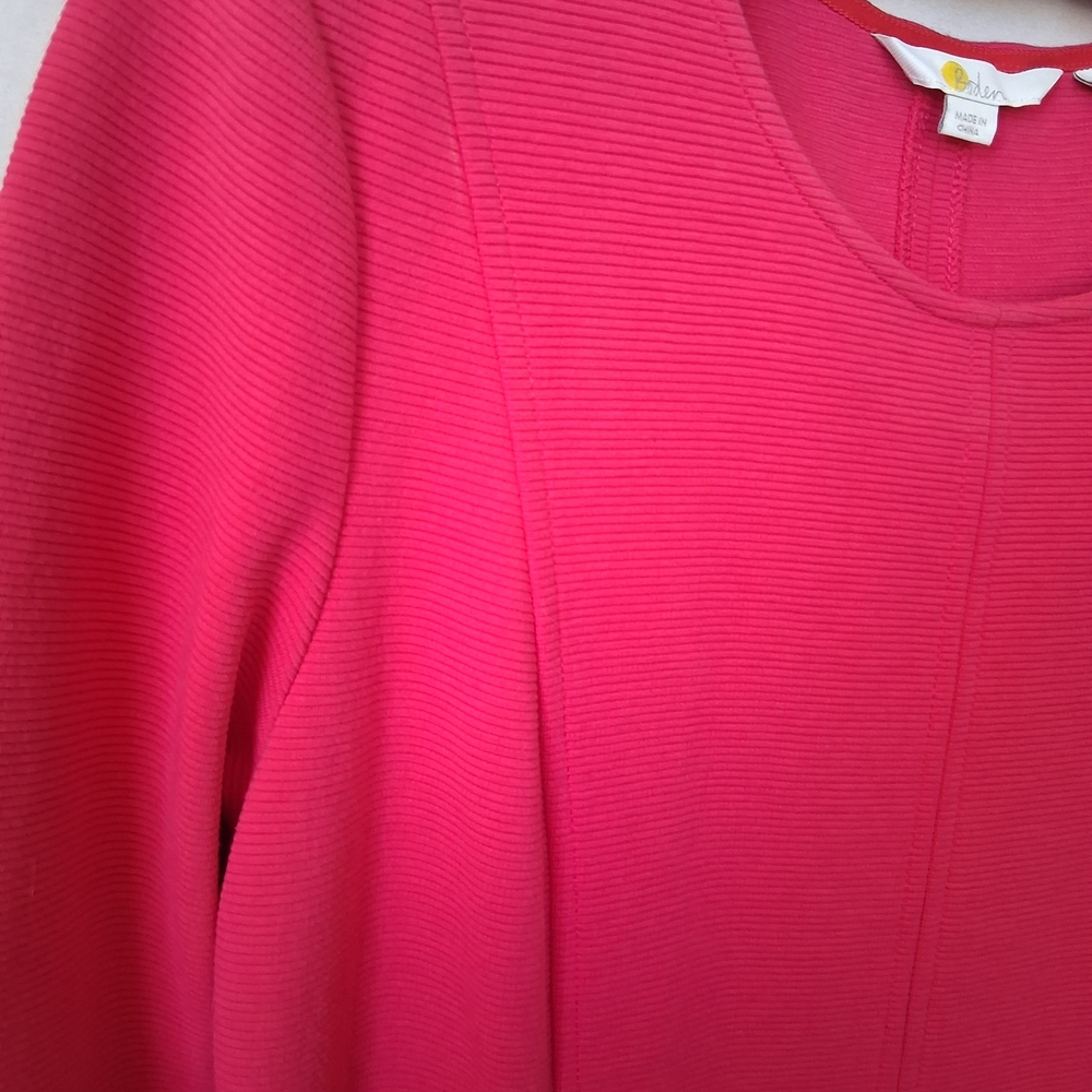 Boden Pink Ribbed Dress